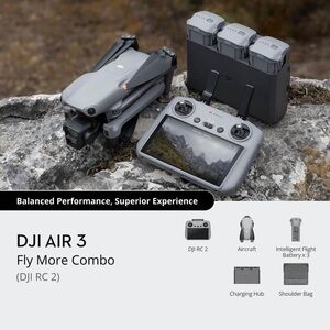 DJI Air 3 Fly More Combo - Black and Gray